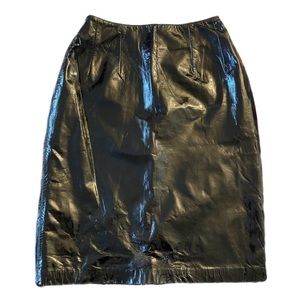 vintage 100% leather skirt